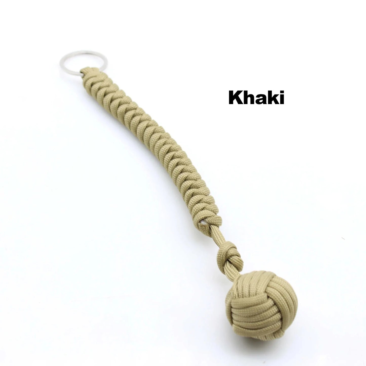 Outdoor Self-Defense Umbrella Rope,Monkey Fist Steel Ball, Paracord Survival Key Chain, Outdoor Safety Protection Accessories